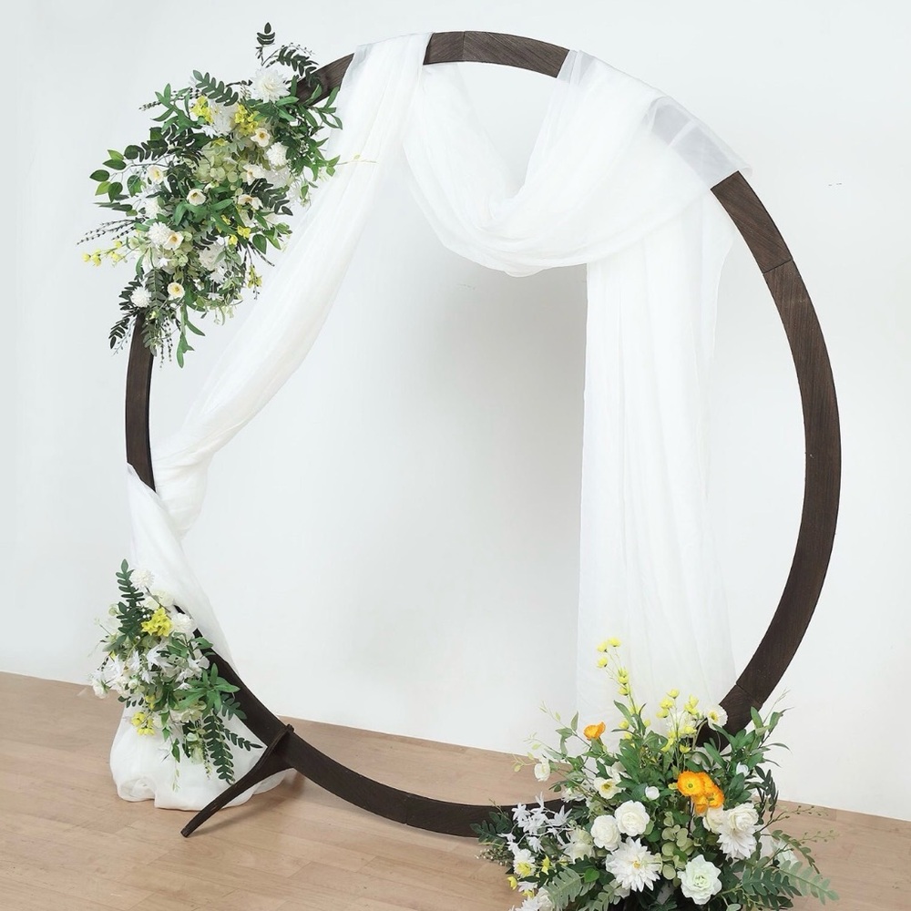 7.4ft Dark Brown Wood Round Arch